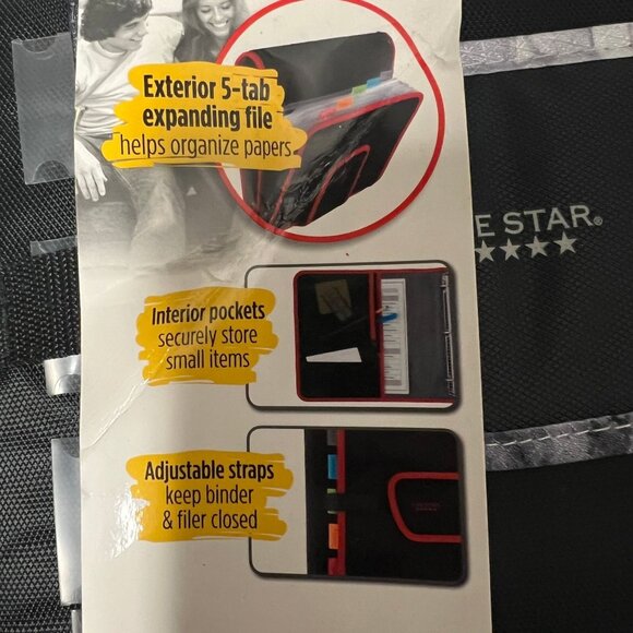 Five Star 2 inch Binder 580 Sheet Capacity Black Gray 12.75" x 12" - Picture 5 of 9